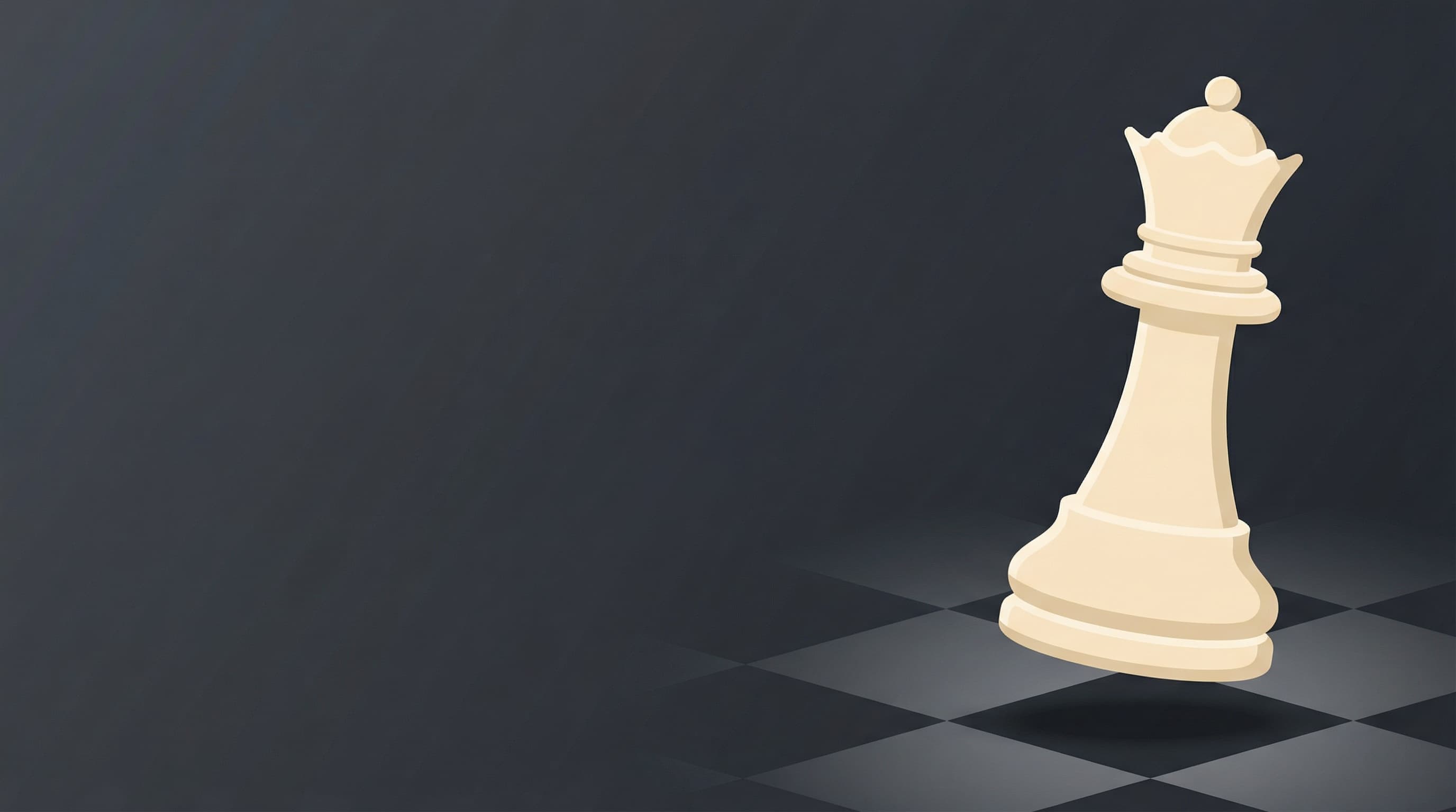 Advanced chess player with queen piece