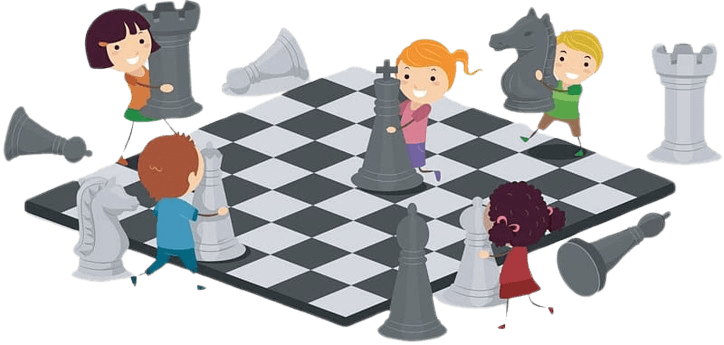 Beginner chess course illustration